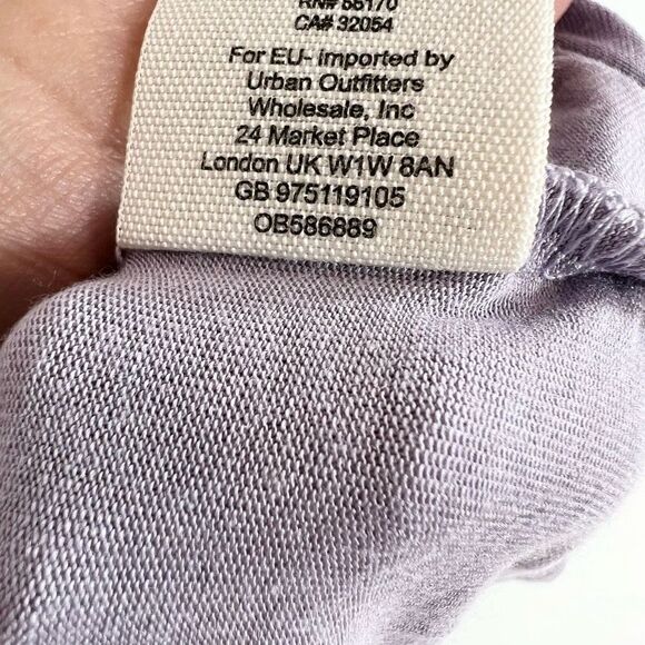 Free People Riley Chiffon Asymmetric Tank Top Medium Lilac Sheer Sleeveless Mesh - Picture 7 of 9